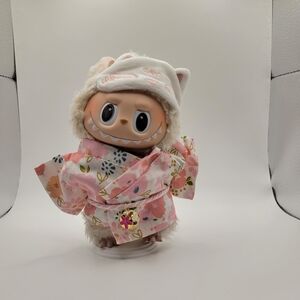 17cm Doll  Pink Floral Kimoni Outfi. Clothing Only No Doll.